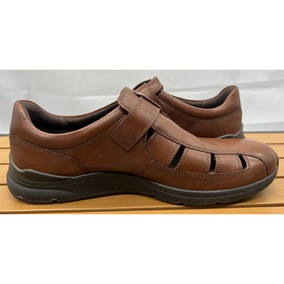 ECCO Irving Comfort Fisherman Sandals Classic Brown Leather Retro Size 11